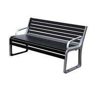 Solid Wood Outdoor Park Bench, Heavy-Duty Anti-Corrosion Garden Seating for Courtyards, Squares, and Leisure Spaces, 150cm Length