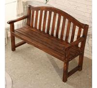 Solid Wood Outdoor Patio Bench, All-Weather Never Fade Durable Garden Bench for Porch, Park, and Garden