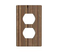 Solid Wood Pattern Duplex Wall Panel Kit, 11.4 X 7 Cm, Electrical Outlet Plug Cover for Light Socket Switch, (1 Piece).