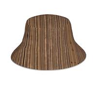 Solid Wood Pattern Printed Summer Sun Hat - Foldable Outdoor Sun Hat Hiking Camping Fishing Hat