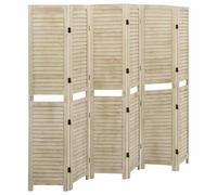 Solid Wood Paulownia 6-Panel Room Divider Room Partition Multi Sizes vidaXL