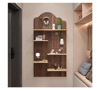 Solid Wood Pegboard Wall Organizer Kit - 60x120cm, Brown-C, Ideal for Garage, Kitchen, Living Room & Office, Wall-Mounted Display Shelf & Storage Solution