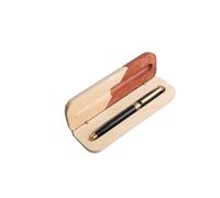 Solid Wood Pen Set Simple Ballpoint Pen-Ebony+Double Spell Set