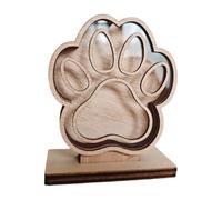Solid Wood Pet Hair Memorial Key Cake Box Handmade Display Case for Dog Cat Fur Storage and Home Desktop Decoration