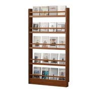Solid Wood Picture Book Display Shelf Front-Facing Multi-Tier Organizer Floor-Standing Wall-Mounted Magazine Rack for Home Office(155*50cm/61*19.7in)