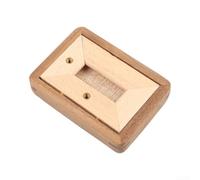 Solid Wood Picture Frame 50x30mm Seamless Design(3 inches) | Fits 1x2 inch photos, 50x30mm mat opening, natural walnut finish, seamless solid wood construction