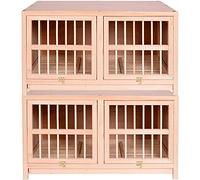 Solid Wood Pigeon Cage with Pull-Out Manure Tray, Sturdy Design for Bird Aviary, Easy to Install