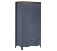 Solid Wood Pine 2-Door Wardrobe Hill 89x50x170cm Multi Colours vidaXL