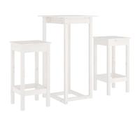 Solid Wood Pine Bar Set 3 Piece Wooden Kitchen Bistro Set Multi Colours vidaXL