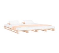 vidaXL Pallet Bed without Mattress White 140x200 cm Solid Wood