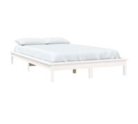 vidaXL Bed Frame without Mattress Grey Small Double Solid Wood