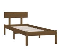 Vidaxl Bed Frame Honey Brown Solid Wood Pine 90X190 Cm Single, Brown