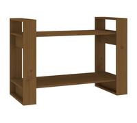 (honey brown) vidaXL Solid Wood Pine Book Cabinet/Room Divider Bookcase Rack Multi Colours