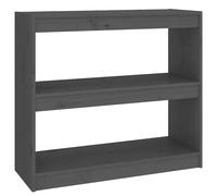 vidaXL Solid Wood Pine Book Cabinet/Room Divider Grey Wooden Room Partition