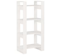 vidaXL Book Cabinet/Room Divider White 60x35x125 cm Solid Wood