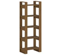 vidaXL Solid Wood Book Cabinet/Room Divider Grey Storage Cabinet Furniture