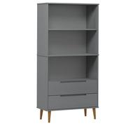 Solid Wood Pine Bookcase MOLDE Wooden Book Storage Rack Multi Colours vidaXL
