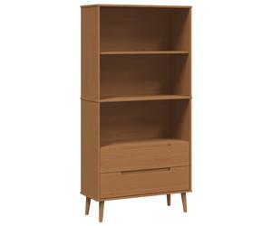 Solid Wood Pine Bookcase MOLDE Wooden Book Storage Rack Multi Colours vidaXL