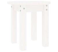 (white) vidaXL Solid Wood Pine Coffee Table Ø 35x35 cm Side Accent Table Multi Colours