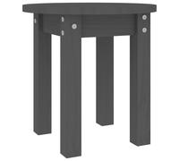 (grey) vidaXL Solid Wood Pine Coffee Table Ø 35x35 cm Side Accent Table Multi Colours