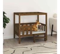 Solid Wood Pine Dog Bed Pet Sofa Puppy Dog Couch Multi Colours/Sizes vidaXL