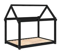 vidaXL Dog Bed - Sturdy Solid Wood Pine, Convenient and Comfortable Design, Chic Black Color, Easy-to-Assemble with Included Manual