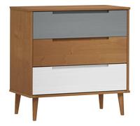 Solid Wood Pine Drawer Cabinet MOLDE File Chest Cabinet Multi Colours vidaXL