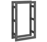 Solid Wood Pine Firewood Rack Grey Log Store Fire Holder vidaXL