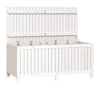 vidaXL Garden Storage Box White 147x68x64 cm Solid Wood Pine