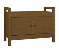 vidaXL Hall Bench Honey Brown 80x40x60 cm Solid Wood Pine