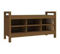 vidaXL Hall Bench Honey Brown 110x40x60 cm Solid Wood Pine