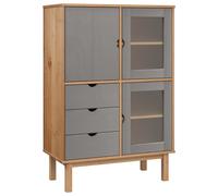 Solid Wood Pine Highboard Indoor Storage Buffet Cabinet Multi Colours vidaXL