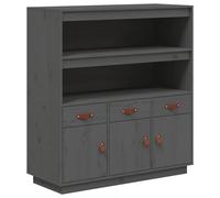 Solid Wood Pine Highboard Sideboard Storage Cupboard Multi Colours vidaXL