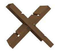 (Honey brown) vidaXL Solid Wood Pine Log Holder Rack Lumber Storage Carrier Multi Colours
