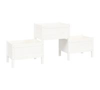 vidaXL Planter Honey Brown 178.5x44x75 cm Solid Wood Pine UK NEW