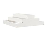 vidaXL Planter Black 80x80x27cm Solid Pine, Black