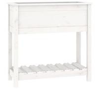 Solid Wood Pine Planter with Shelf Plant Raised Bed Multi Colours/Sizes vidaXL