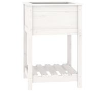 Solid Wood Pine Planter with Shelf Plant Raised Bed Multi Colours/Sizes vidaXL