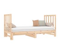 Solid Wood Pine Pull-out Day Bed Guest Sofa Bed Furniture Multi Colours vidaXL