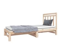 (Brown) vidaXL Solid Wood Pine Pull-out Day Bed Wooden Bedroom Furniture Multi Colours