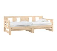 Solid Wood Pine Pull-out Day Bed Wooden Guest Bed Multi Colours/Sizes vidaXL