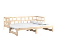 (white, 90 x 190 cm) vidaXL Solid Wood Pine Pull-out Day Bed Wooden Sofa Bed Multi Colours/Sizes