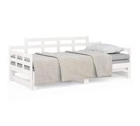 (white, 80 x 200 cm) vidaXL Solid Wood Pine Pull-out Day Bed Wooden Sofa Bed Multi Colours/Sizes