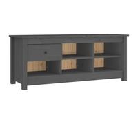 Solid Wood Pine Shoe Cabinet Grey Hallway Storage Rack Cupboard vidaXL