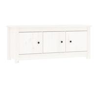 vidaXL Shoe Cabinet White 110x38x45.5 cm Solid Wood Pine