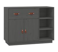 (grey) vidaXL Solid Wood Pine Sideboard Home Organiser Side Cabinet Multi Colours