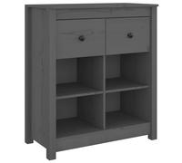 Vidaxl Sideboard Grey 70X35X80 Cm Solid Wood Pine
