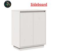 Solid Wood Pine Sideboard Storage Side Cabinet Cupboard Home Organiser vidaXL