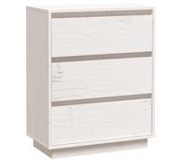 Vidaxl Sideboard White 60X34X75 Cm Solid Wood Pine Sideboards