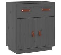 (Grey) vidaXL Solid Wood Pine Sideboard Wooden Cabinet Home Organiser Multi Colours
